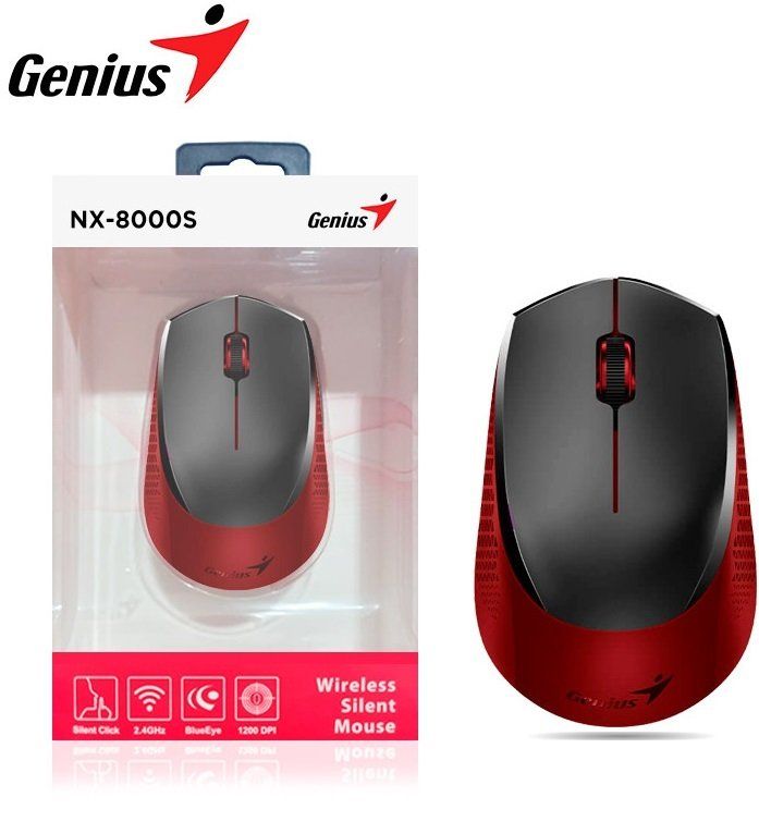 Миша Genius NX-8000 Silent WL Red