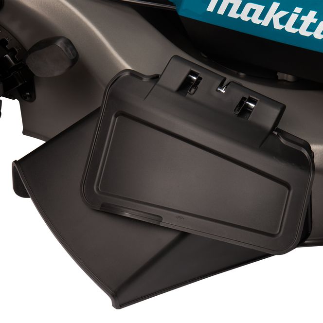 Газонокосарка Makita DLM532PT4 акумуляторна + Ламзаки, 18+18В, 4х5Ач, площа: 2000м2, 20-100 мм (8 позицій), 70л, 39 кг