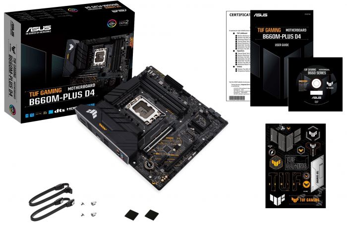 Материнcька плата ASUS TUF GAMING B660M-PLUS D4 s1700 B660 4xDDR4 M.2 HDMI-DP mATX