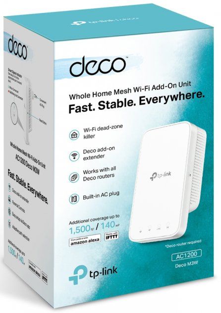 Повторювач Wi-Fi сигналу TP-LINK DECO M3W AC1200 MESH