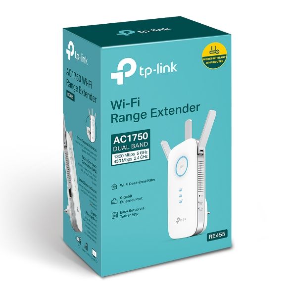 Повторювач Wi-Fi сигналу TP-LINK RE455 AC1750 1хGE LAN ext. ant x3