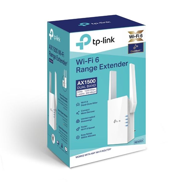 Повторювач Wi-Fi сигналу TP-LINK RE505X AX1500 1хGE LAN MU-MIMO OFDMA MESH ext. ant x2