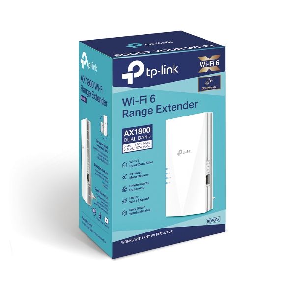 Повторювач Wi-Fi сигналу TP-LINK RE600X AX1800 1хGE OneMesh