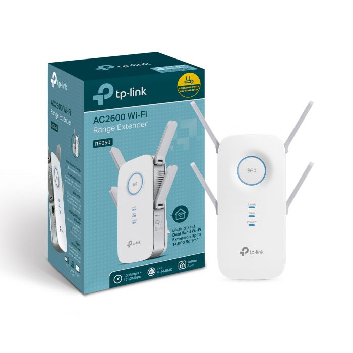 Повторювач Wi-Fi сигналу TP-LINK RE650 AC2600 1хGE LAN MU-MIMO ext. ant x4