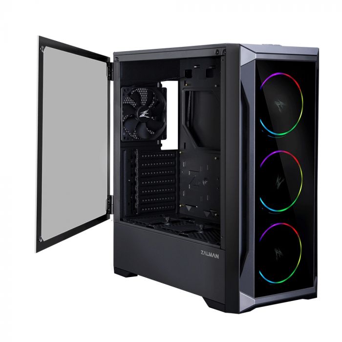 Корпус Zalman Z8 TG, MidT, 1xUSB2.0,2xUSB3.0, 3x120мм,скло (бічна панелы), без БЖ, чорний