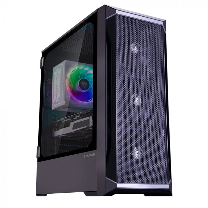 Корпус Zalman Z8, MidT,E-ATX, 1xUSB2.0,2xUSB3.0, 4x120RGB,скло(бічна панель),безБЖ,чорний