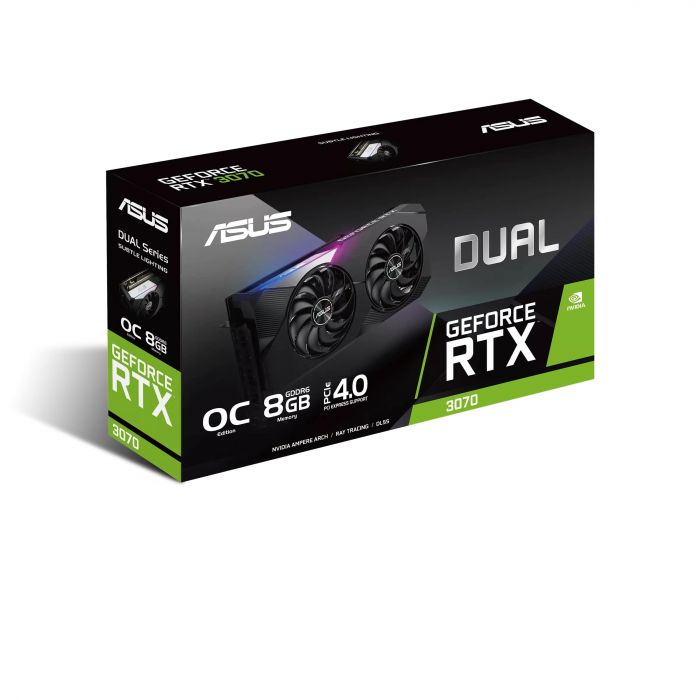 Вiдеокарта ASUS GeForce RTX3070 8GB GDDR6 DUAL OC V2 LHR