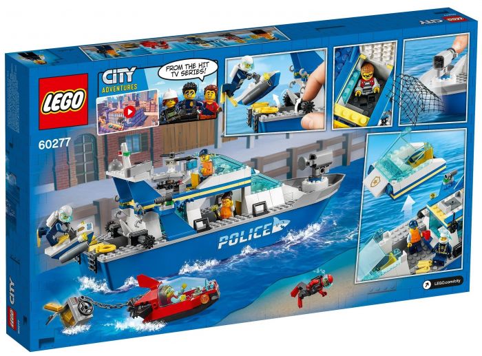 Конструктор LEGO City Поліцейський патрульний човен 60277