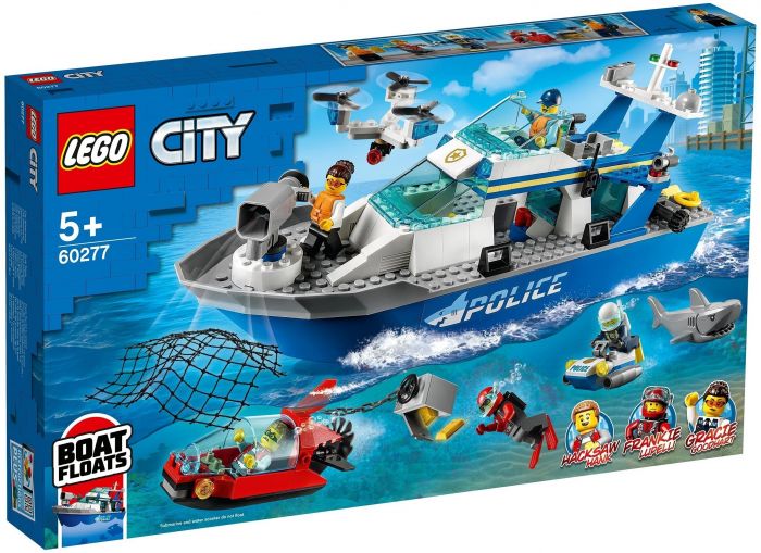 Конструктор LEGO City Поліцейський патрульний човен 60277