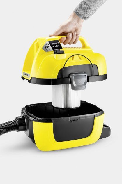 Господарський пилосос Karcher WD 1 Compact Battery, 18В, 7л, 1.2м, 3.14 кг, SOLO