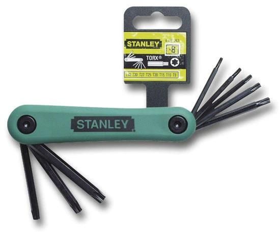 Ключі шестигранні Stanley, набір 8 шт., Torx T9-T40