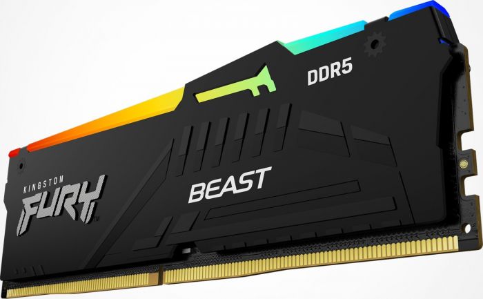 Пам'ять ПК Kingston DDR5 16GB KIT (8GBx2) 5200 FURY Beast RGB