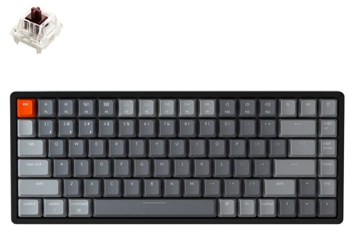 Клавіатура Keychron K2 84 Key Gateron Hot-Swap White LED Brown