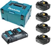 Набір акумуляторів Makita MKP3PT184, LXT BL1850Bx4, DC18RD, Makpac (MKP3PT184) Набір акумуляторів Makita MKP3PT184, LXT BL1850Bx4, DC18RD, Makpac (MKP3PT184)