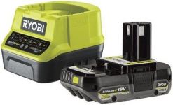 Ryobi Набір акумулятор + зарядний пристрій ONE + RC18120-120C, 18В, 2Аг Ryobi Набір акумулятор + зарядний пристрій ONE + RC18120-120C, 18В, 2Аг