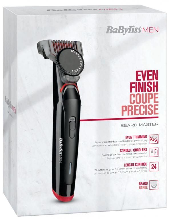 Babyliss, T861E, Тример для стрижки бороди, 1 насадка, чорний