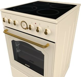 Плита Gorenje ECS5250CLI /склокераміка/50х60/аналоговий програматор/ духовка - 70 л/ гриль/слонової кістки