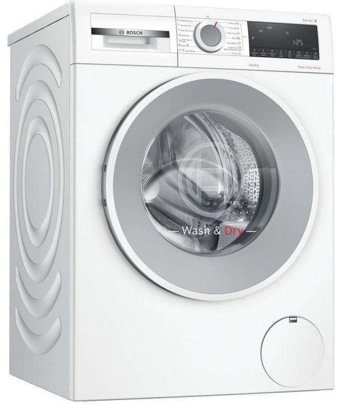 Прально-сушильна машина BOSCH WNA14400ME, 9кг (6кг), 1400, A, 60см, Дисплей, Білий