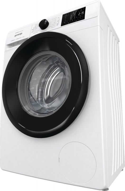 Пральна машина з фронт. загр. Gorenje WNEI84SDS, інверторна, 8кг, 1400, A+++, Пара, глибина 46.5см, Дисплей, Білий