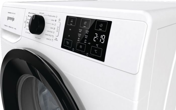 Пральна машина з фронт. загр. Gorenje WNEI94BS, інверторна, 9кг, 1400, A+++, Пар, глибина 60см, Дисплей, Білий