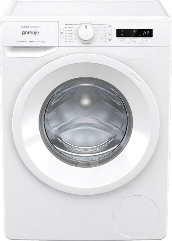 Пральна машина з фронт. завантаженням Gorenje WNPI72SB, інверторна, 7кг, 1200, A+++, глибина 46.5см, Дисплей, Білий