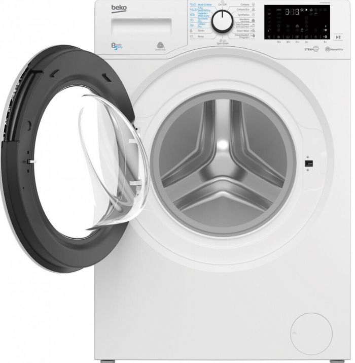 Прально-сушильна машина BEKO HTV8736XS0, 8кг (5кг), 1400, A, 59см, Дисплей, Білий