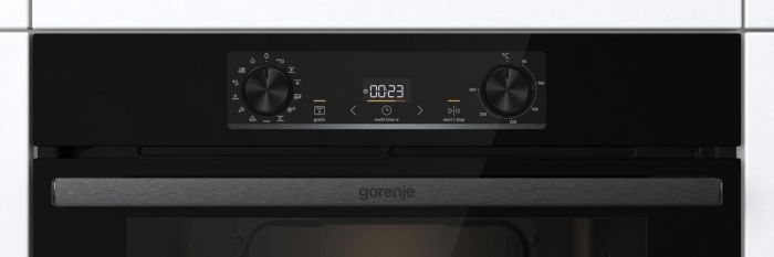 Духовка Gorenje BOS6737E13BG/ 77 л/ A+/IconLed/гриль/піроліз/швидкий нагрів/ приготування на пару/чорний