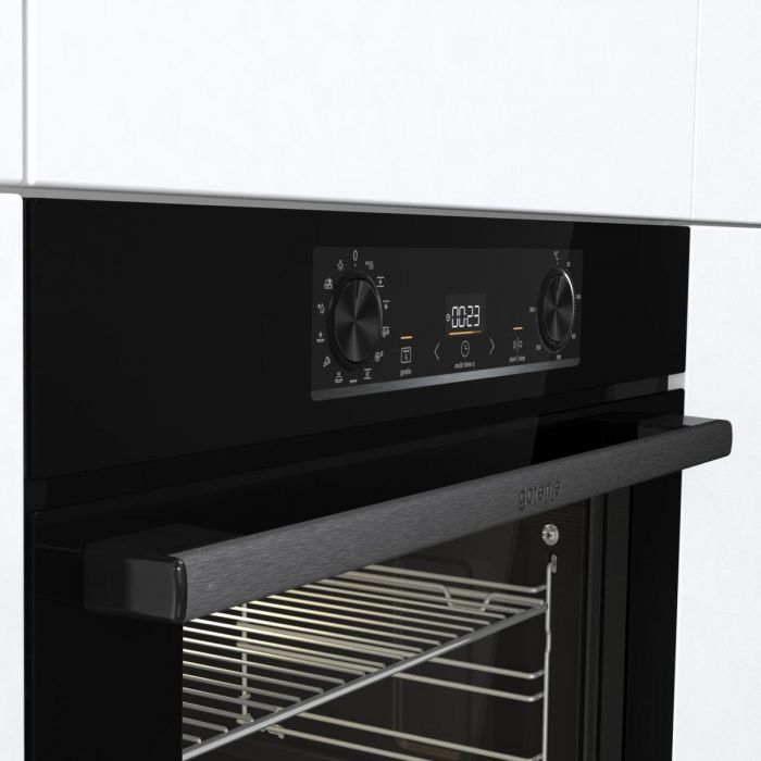 Духовка Gorenje BOS6737E13BG/ 77 л/ A+/IconLed/гриль/піроліз/швидкий нагрів/ приготування на пару/чорний