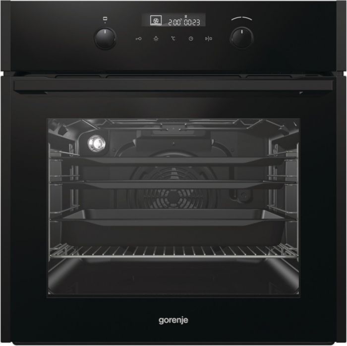 Духовка Gorenje BOPE759B/ 70 л/ A+/IconLed/гриль/піроліз/швидкий нагрів/ приготування на пару/чорний