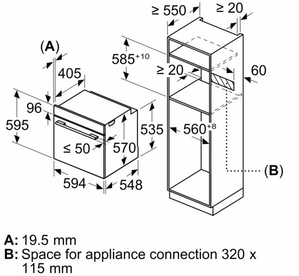 Вбудовувана ел. дух. шафа Bosch HBF011BV0Q - Ш-60см/6 реж/66л./А/білий