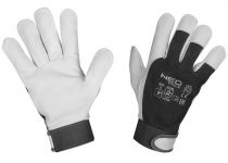 Рукавички робочі NEO, регулювання зап'ястя на липучці, з козиної шкіри, розмір 9