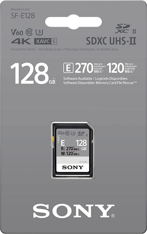 Карта пам'яті Sony 128GB SDXC C10 UHS-II U3 V60 R270/W120MB/s Entry