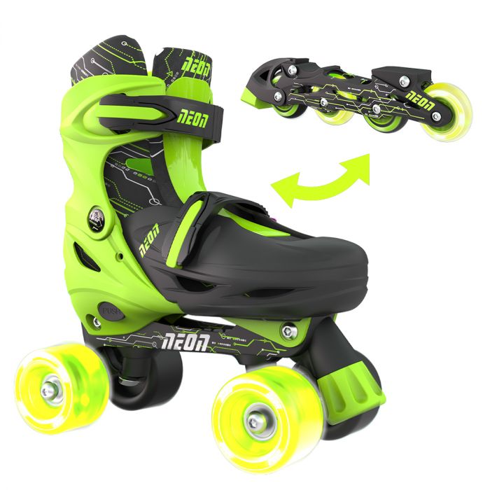 Ролики Neon COMBO SKATES Салатовий (Розмір 34-38)