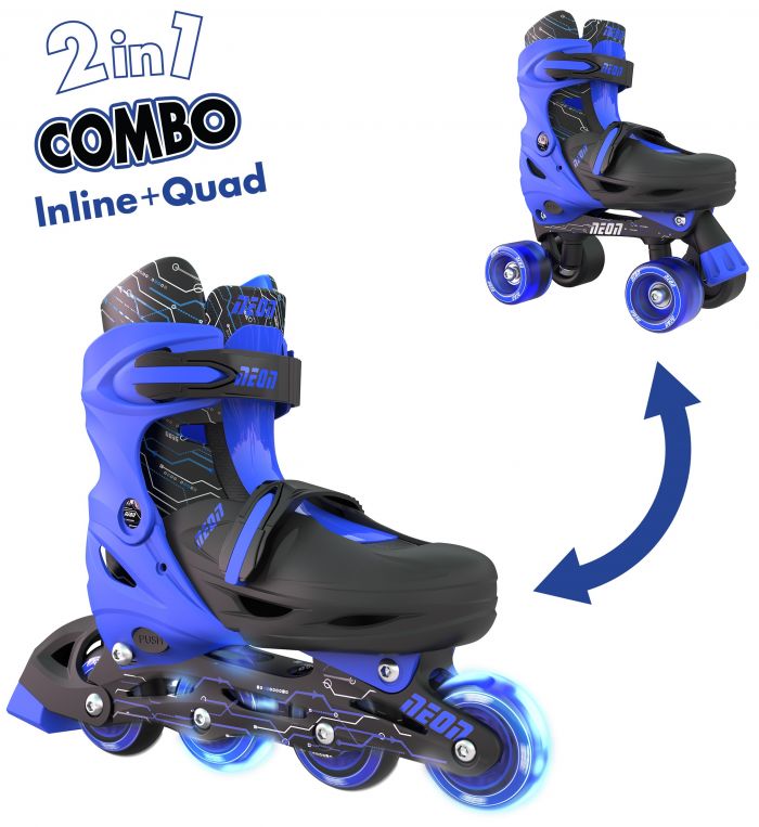 Ролики Neon Combo Skates Синій (Размір 30-33)