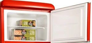 Холодильник Snaige з верхн. мороз., 147.5x56х63, холод.відд.-166л, мороз.відд.-46л, 2дв., A++, ST, retro, червоний