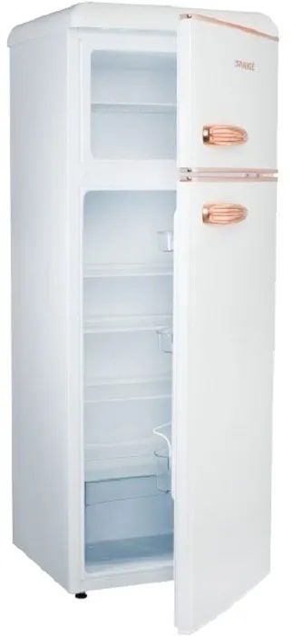 Холодильник Snaige з верхн. мороз., 147.5x56х63, холод.відд.-166л, мороз.відд.-46л, 2дв., A++, ST, retro, білий-мідь