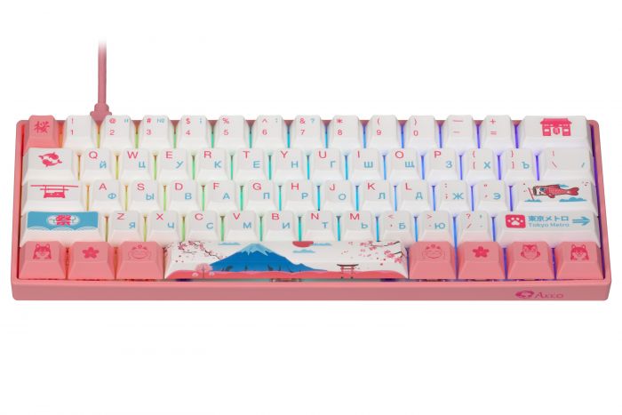 Akko Клавіатура 3061 Sakura R2 Gateron Pink, RU, Pink