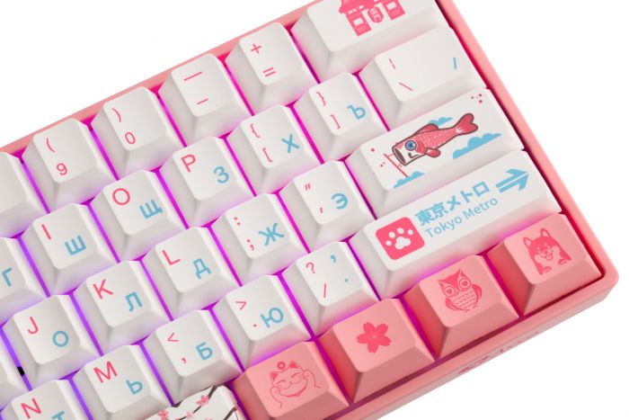 Akko Клавіатура 3061 Sakura R2 Gateron Pink, RU, Pink