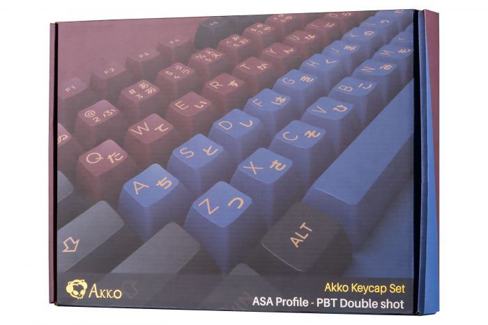 Akko Кейкапи Blue&Red Samurai ASA Fullset Keycaps, EU, Blue