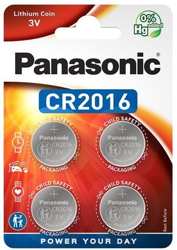 Батарейка Panasonic літієва CR2016 блістер, 4 шт.
