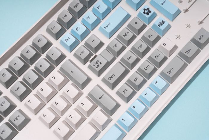 Akko Кейкапи Silent Fullset Keycaps, EU, Blue