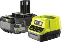Набір акумулятор + зарядний пристрій Ryobi ONE+ RC18120-150X, 18В, 5.0Ач, Lithium+ Набір акумулятор + зарядний пристрій Ryobi ONE+ RC18120-150X, 18В, 5.0Ач, Lithium+