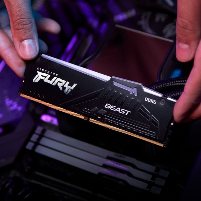 Пам'ять ПК Kingston DDR5 16GB 6000  FURY Beast Black RGB