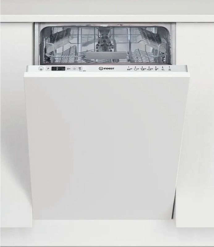 Вбудовувана посудомийна машина Indesit DSIC3M19 A+/ 45см./10 компл./Дисплей/Бiлий