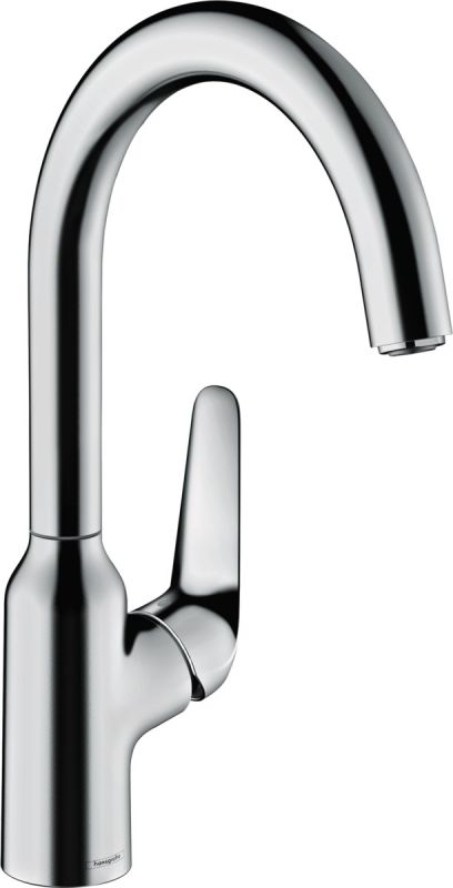 Змішувач Hansgrohe Focus M42 для кухонної мийки/71802000/220мм, 1-струменевий/поворотний/важіль збоку/форма округла/хром