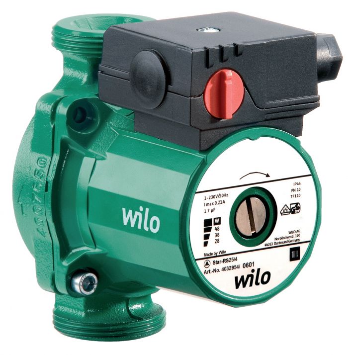 Насос циркуляційний Wilo Star-RS 25/4-130, 1/2", 10 бар, 130 мм, 48 Вт, 230V