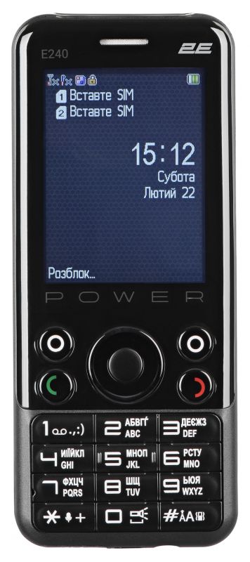 Мобільний телефон 2E E240 POWER 2SIM Black