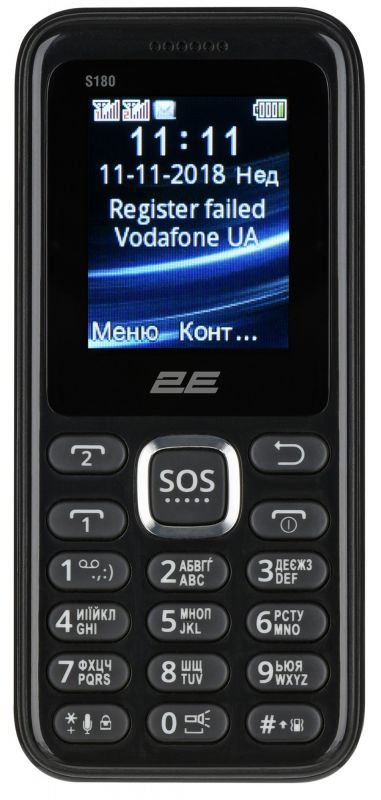 Мобільний телефон 2E S180 2SIM Black