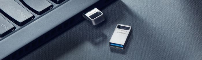 Накопичувач Kingston  256GB USB 3.2 Gen1 DT Micro R200MB/s Metal