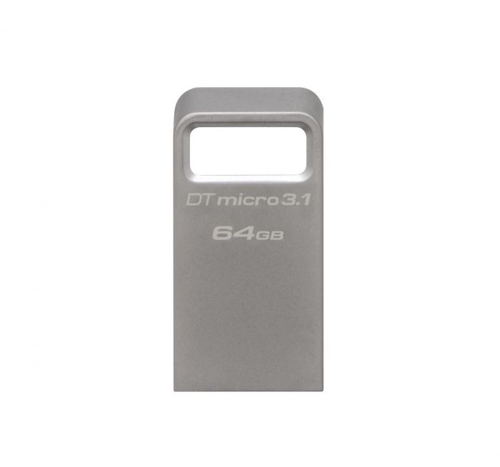 Накопичувач Kingston   64GB USB 3.2 Gen1 DT Micro R200MB/s Metal